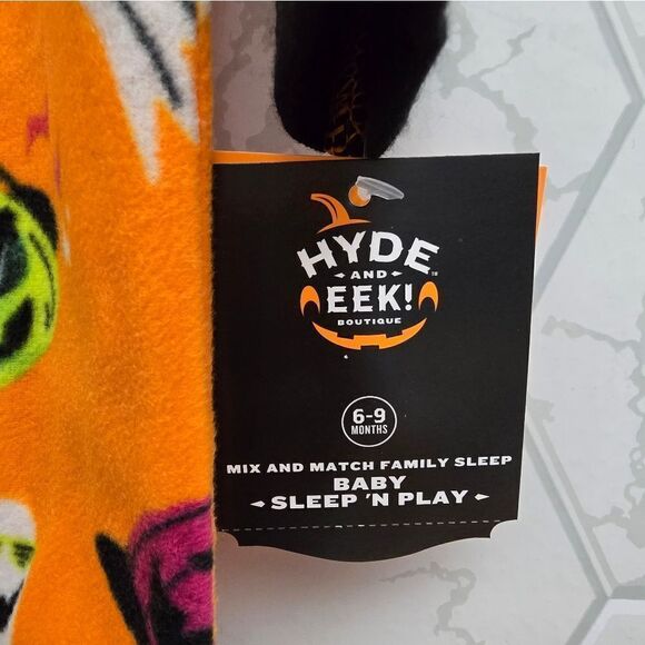 New Ghost Micro Fleece Unisex Halloween Pajama Union Hyde & EEk, Sz 6-9 months - Picture 4 of 8